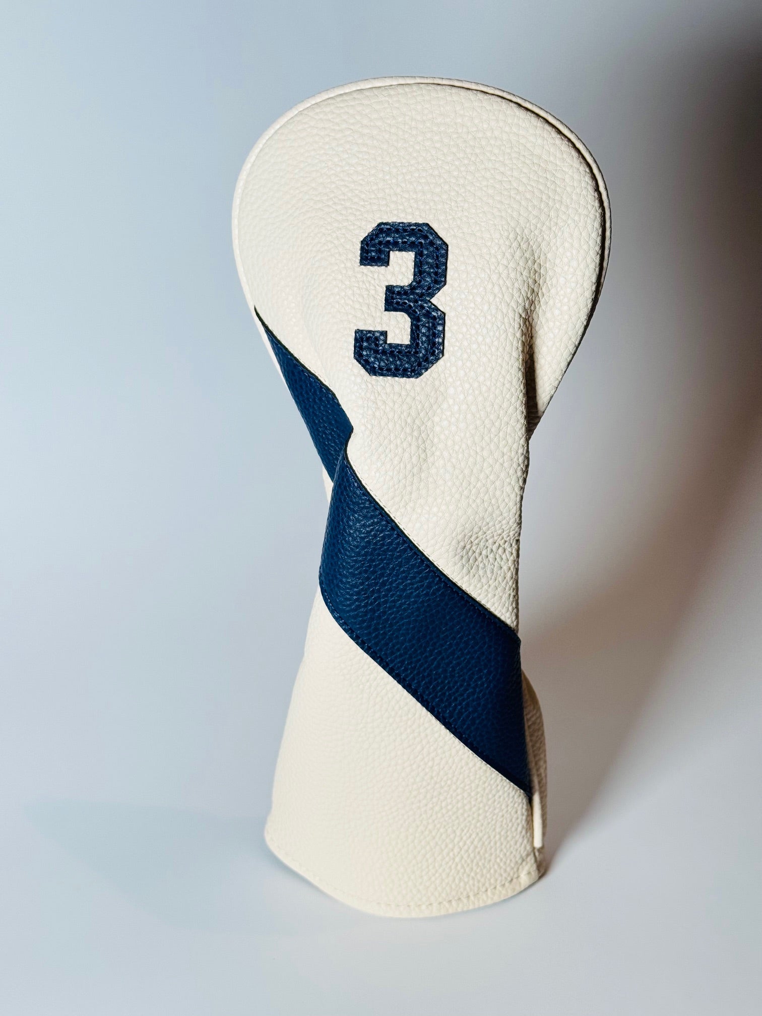 leather 3-wood cover vintage golf headcover